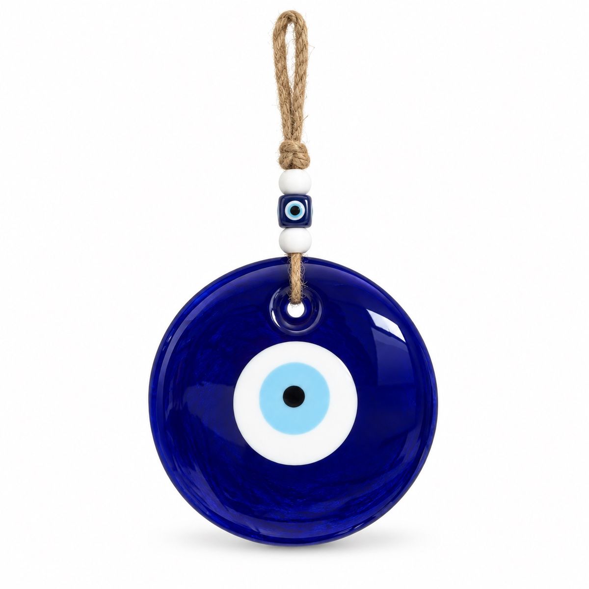 Turkish Evil Eye Glass Wall Hanging – 15 × 30 cm