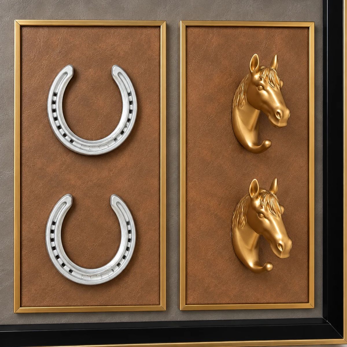 Framed Equestrian Horse Wall Art | 80cm 3D Object Artwork