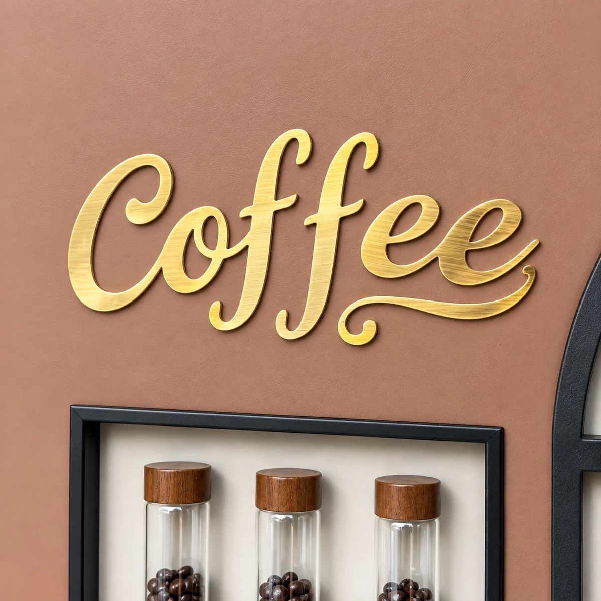 Framed Coffee Wall Art with Real Grinder | 80cm 3D Artwork