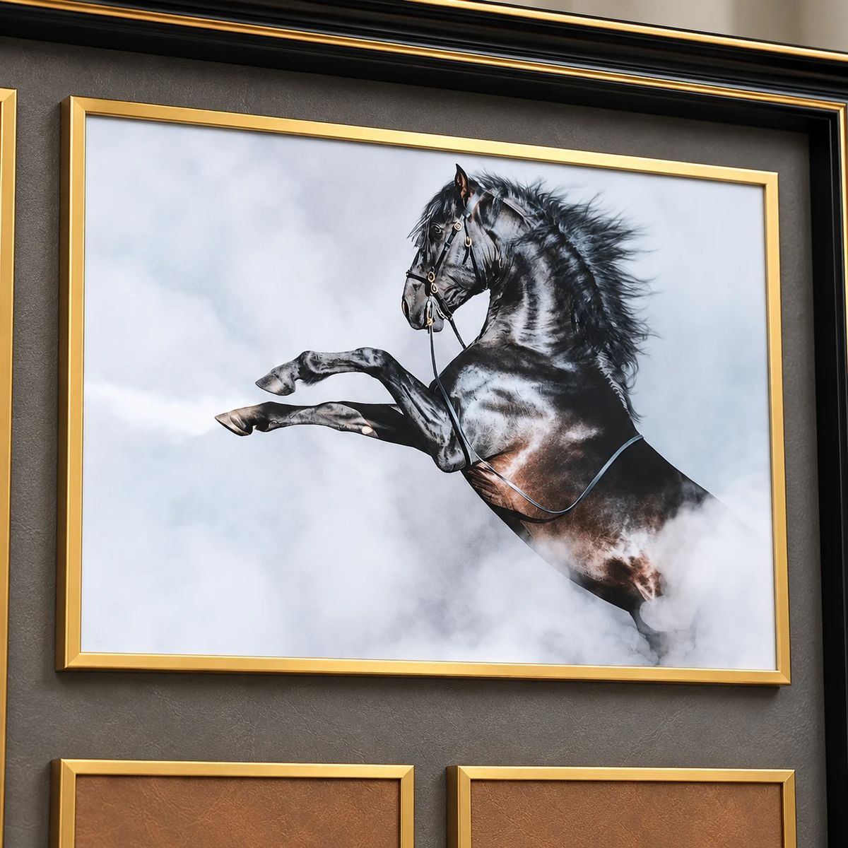 Framed Equestrian Horse Wall Art | 80cm 3D Object Artwork